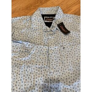 NWT‎ Rafter C Cowboy Collection Shirt Size 2XL Blue Paisley Cotton Western Rodeo